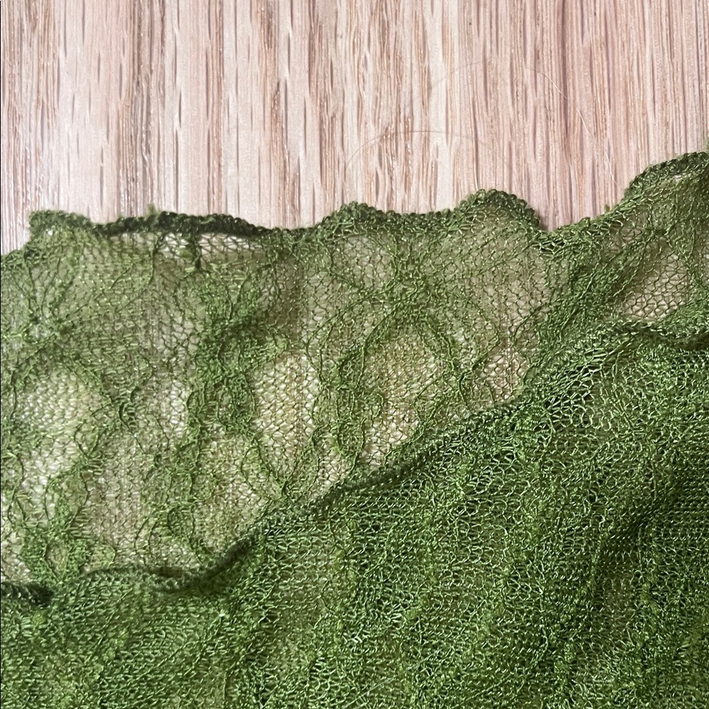 Urban Outfitters Green Sheer Lace Top - Picture 6 of 6